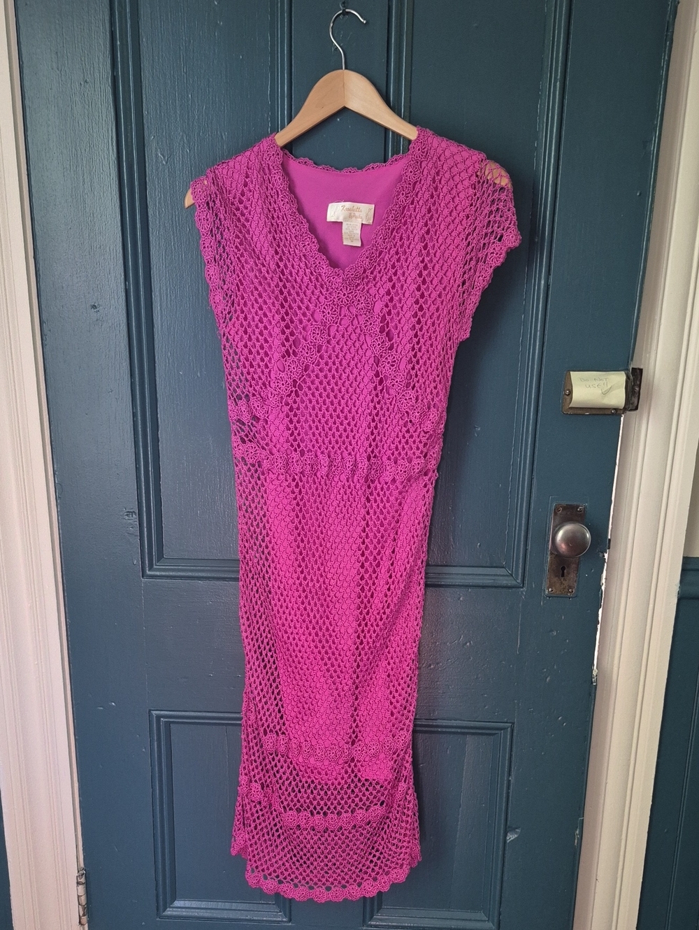 Kroshetta By Papillon Fuscia Pink Crocheted Dress